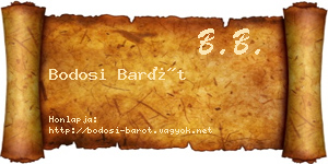 Bodosi Barót névjegykártya